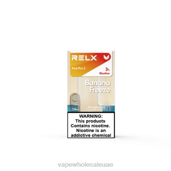 6P4F233 - السيجارة الالكترونية بدون نيكوتين تجميد الموز RELX Pod Pro 2
