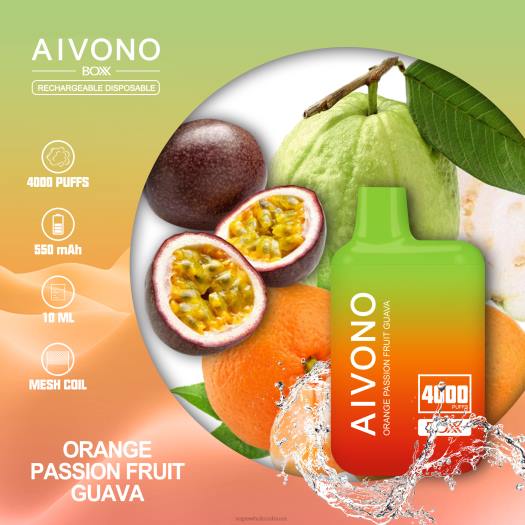 السجائر الإلكترونية في الإمارات - Aivono AIM BOXX 4000 جوافة برتقال باشن فروت PZ6H212