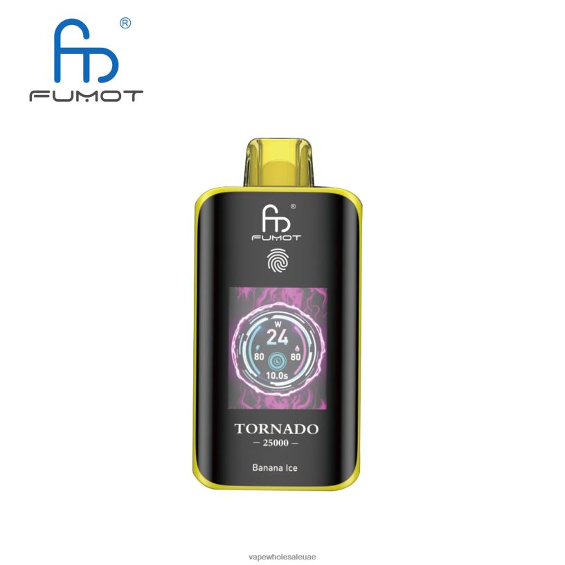 السيجارة الإلكترونية الأصلية - جليد الموز Fumot Tornado 25000 سيجارة يمكن التخلص منها ZP4H6D1
